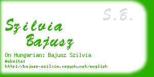 szilvia bajusz business card